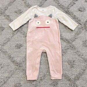 Gap Baby Fuzzy Pink Monster Romper 18-24M GUC
